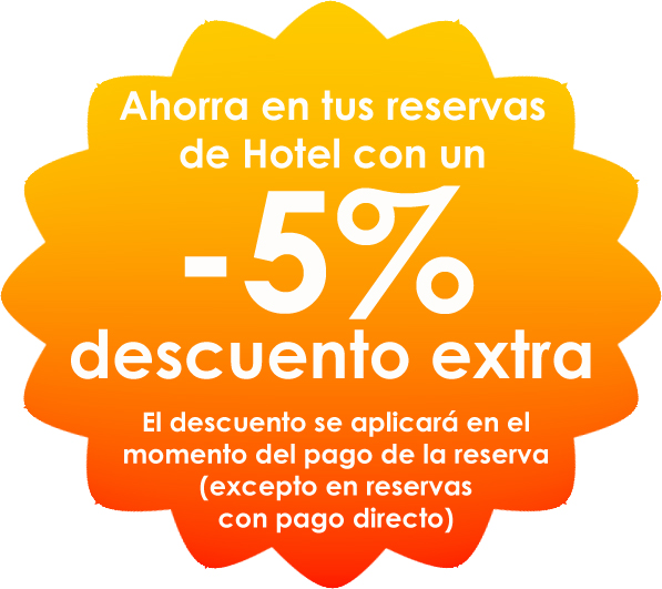 Hoteles en oferta con un 5% de descuento extra